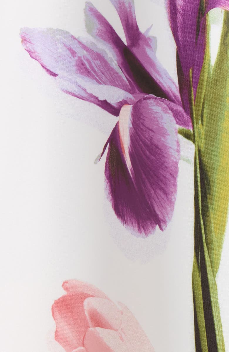 Anne Klein Placement Print Sleeveless Midi Dress, Alternate, color, White Dove Multi