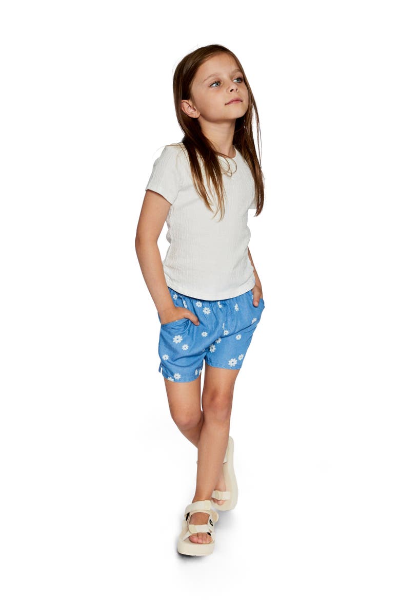 Little Girl's Floral Chambray Short, Alternate, color, Floral Chambray
