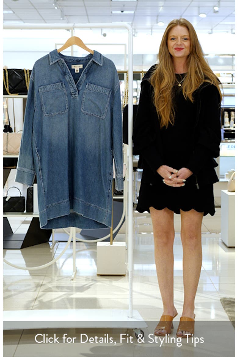 Airy Denim Edition Popover Minidress video
