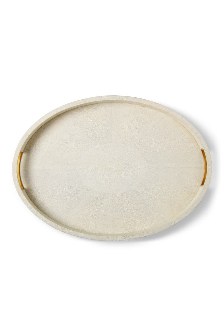 Modern Faux Shagreen Cocktail Tray, Alternate, color, CREAM