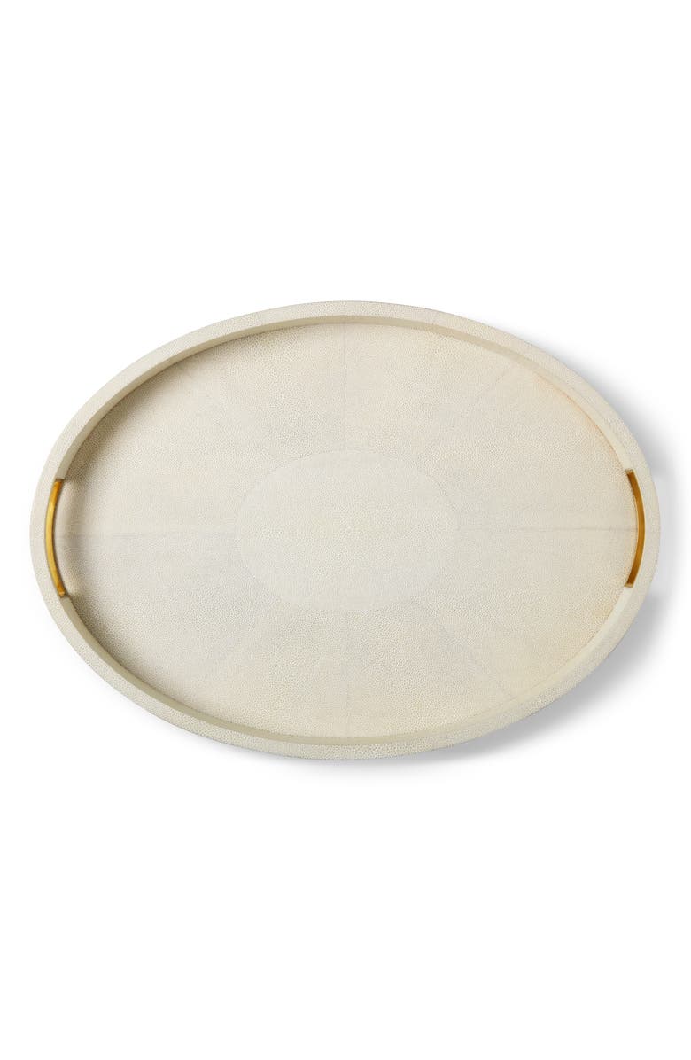 Aerin Modern Shagreen Cocktail Tray, Alternate, color, Cream