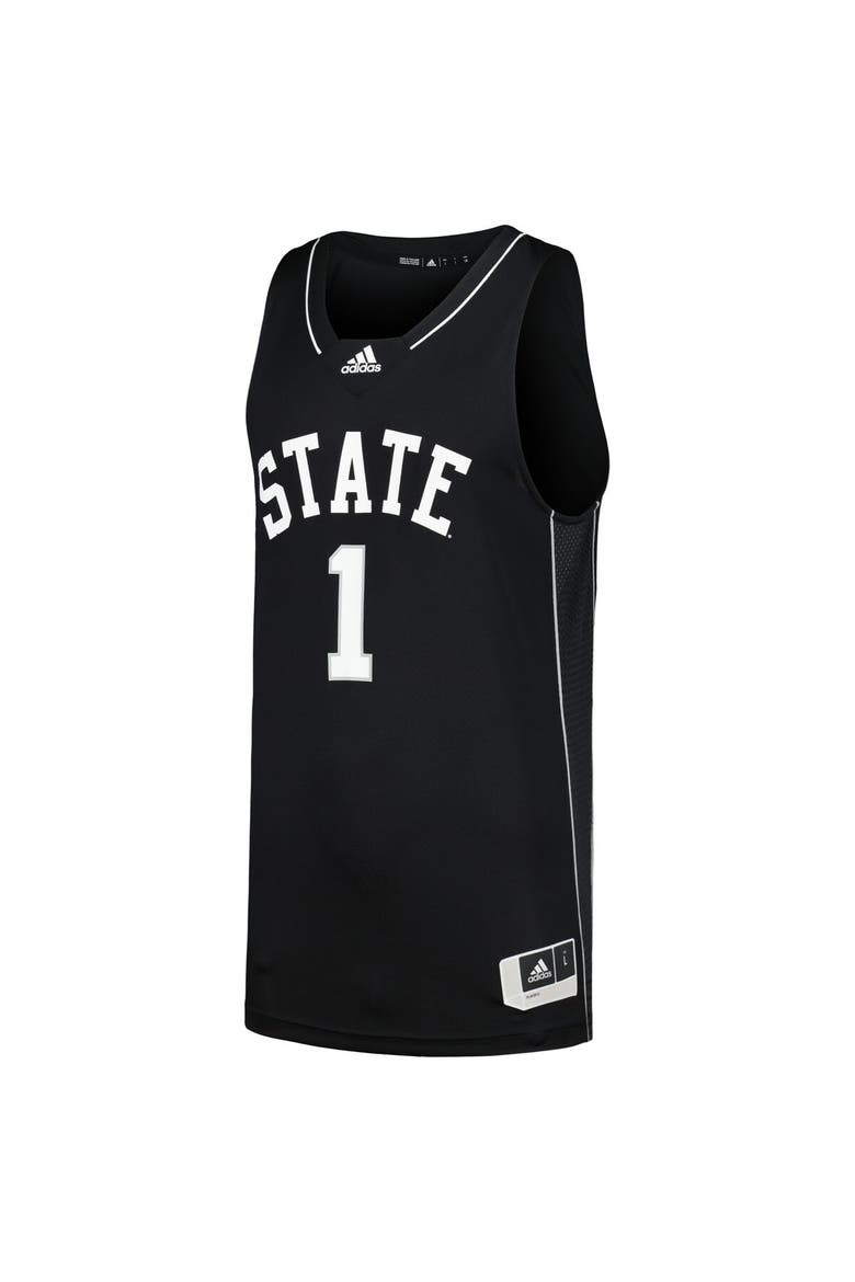 Men's adidas #1 Black Mississippi State Bulldogs Swingman Basketball Jersey, Alternate, color, Black