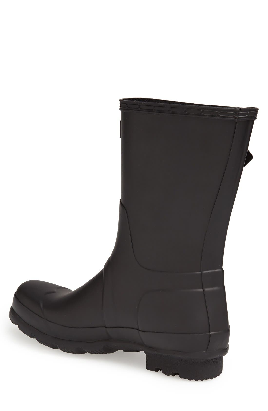 Original Short Waterproof Rain Boot, Alternate, color, BLACK