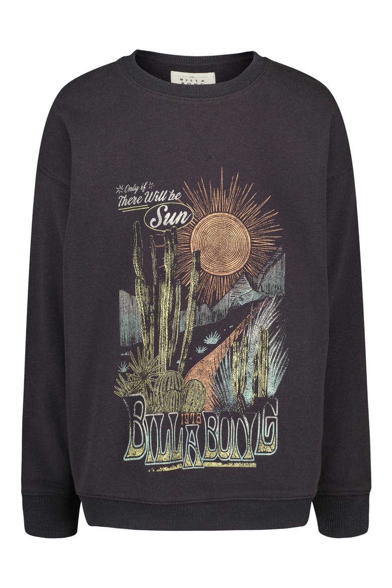 Kids' Making Waves Graphic Sweatshirt, Main, color, BLACK SANDS