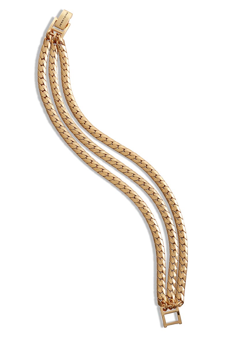 Priya Triple Strand Bracelet, Main, color, HIGH POLISH GOLD