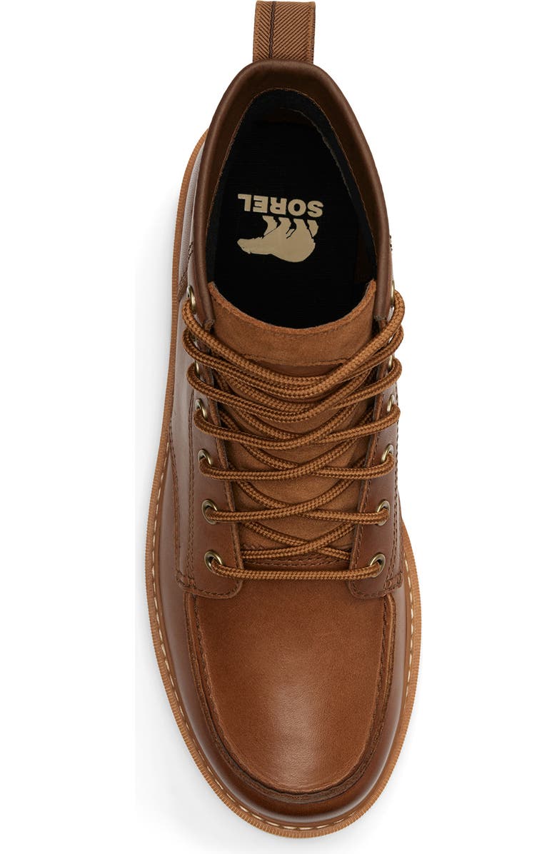 SOREL Slabtown 62 Waterproof Moc Toe Boot, Alternate, color, Velvet Tan/ Tobacco