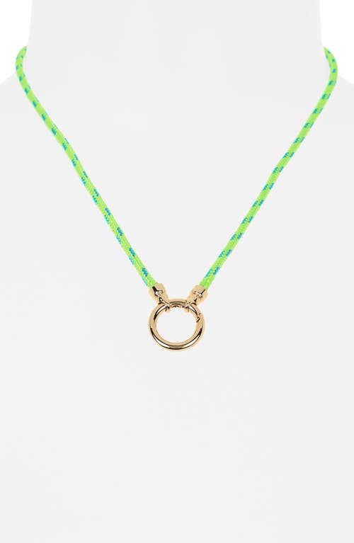 Leith Charm Holder Braided Cord Necklace In Multi