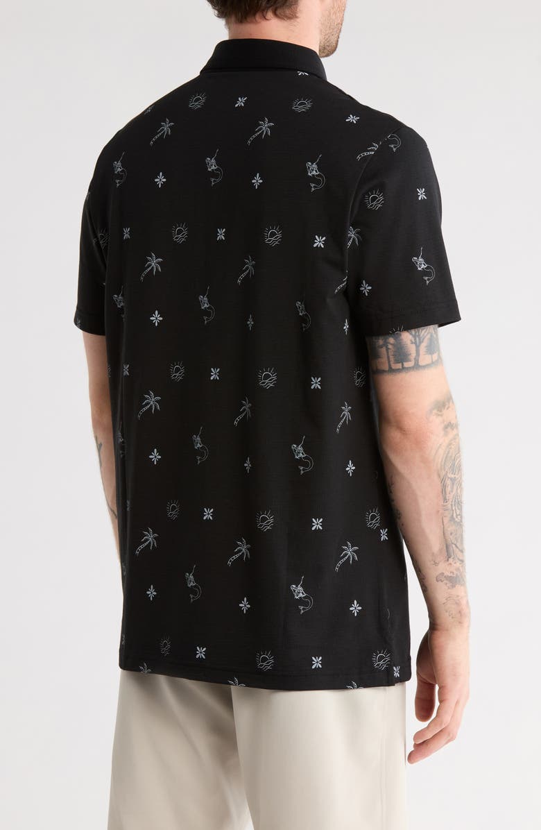 TravisMathew Cove Dive Knit Polo, Alternate, color, Black