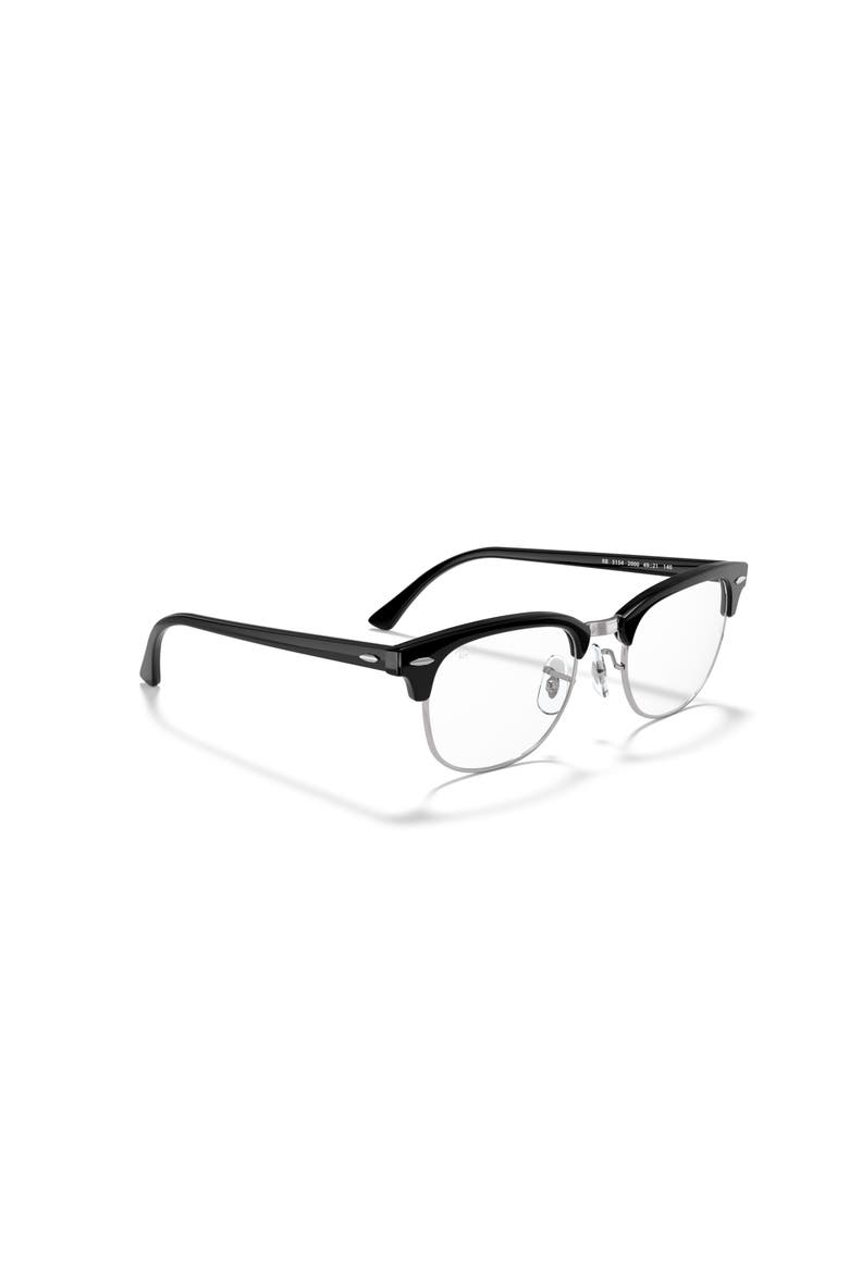 51mm Square optical glasses, Alternate, color, Black