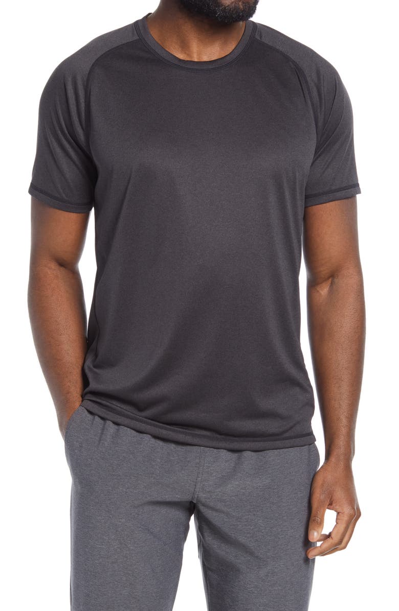 Zella Performance T-Shirt, Main, color, Black White Melange