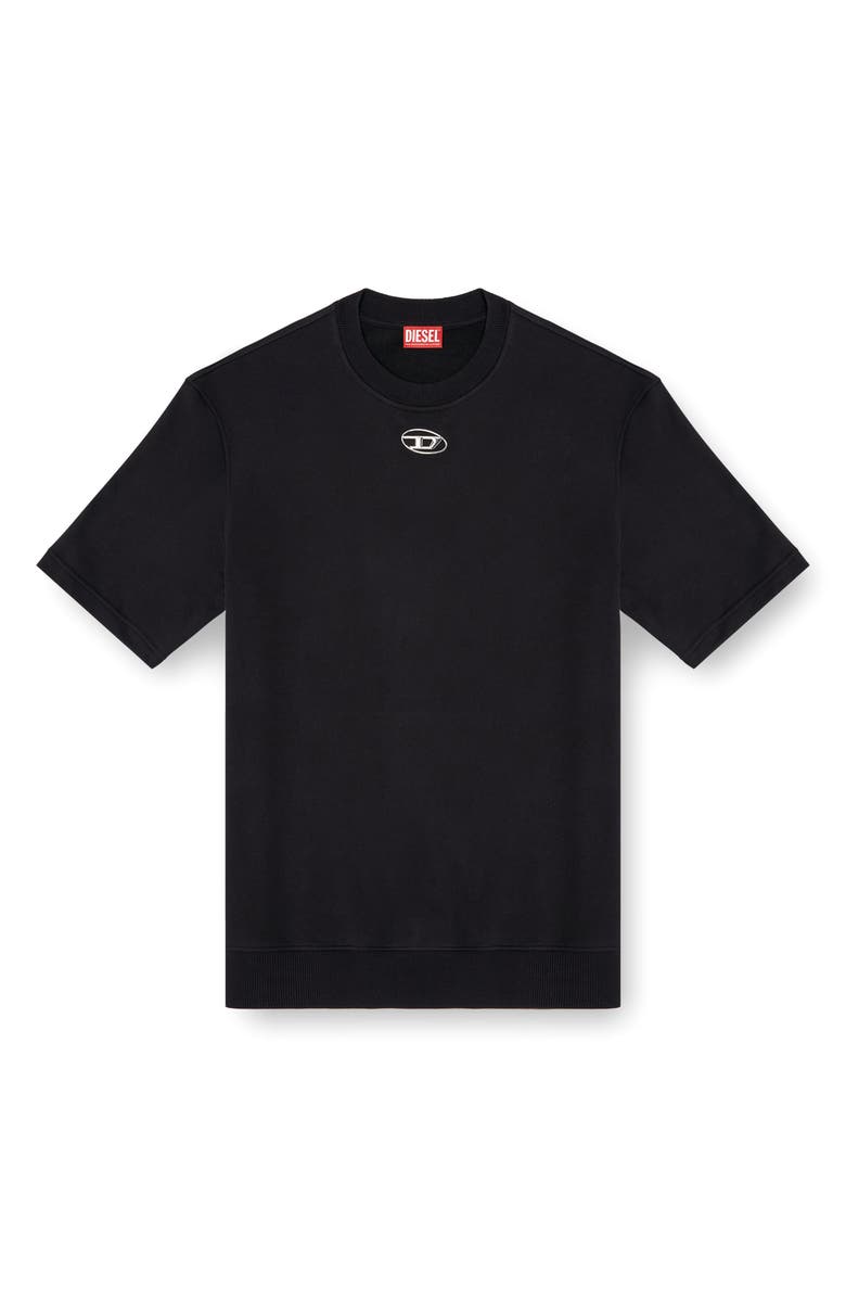 DIESEL<sup>®</sup> S-Cooling-L1 Short Sleeve Sweatshirt, Alternate, color, Deep/ Black