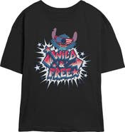 Lilo & Stitch Junior's Lilo & Stitch Troublemaker Wild and Free Graphic T-Shirt