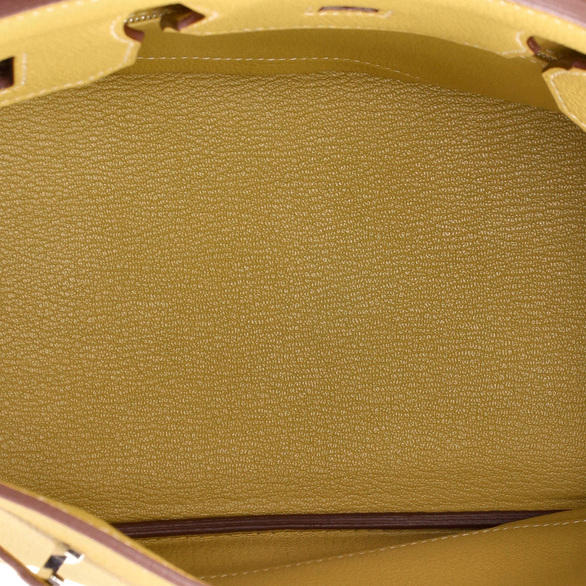 Pre-Owned Hermes Birkin Handbag Yellow Togo with Palladium Hardware 30, Alternate, color, Curry