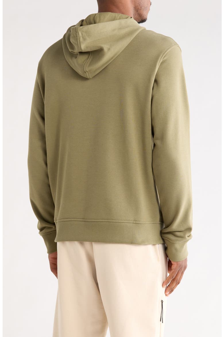 Rectangular Logo Graphic Hoodie, Alternate, color, DARK OLIVINE
