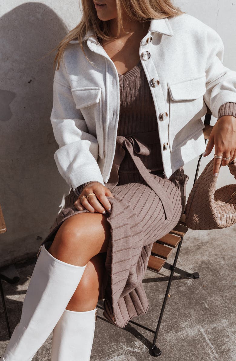 Petal & Pup Liliana Double Pocket Crop Fleece Jacket, Alternate, color, 