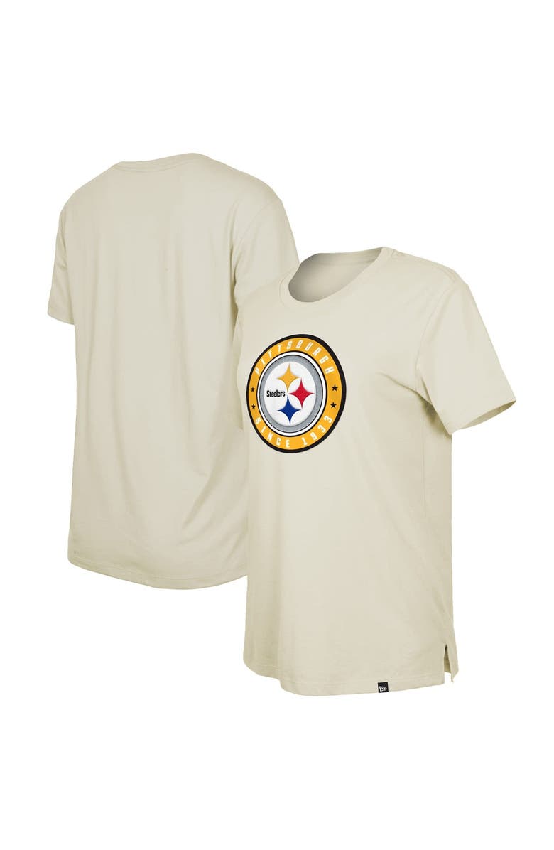 New Era Women's New Era Cream Pittsburgh Steelers 2023 NFL Draft T-Shirt, Main, color,