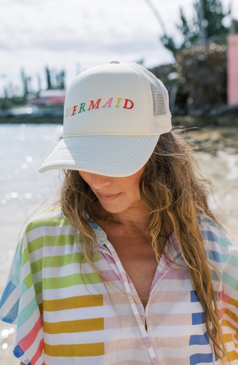 Sunshine Tienda Mermaid Trucker Cap, Alternate, color, Cream