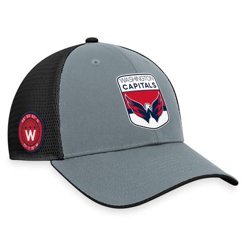 Men's Fanatics Branded  Gray/Black Washington Capitals Authentic Pro Home Ice Trucker Adjustable Hat