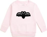 Sweet Wink Pink Bat Patch Halloween Sweatshirt