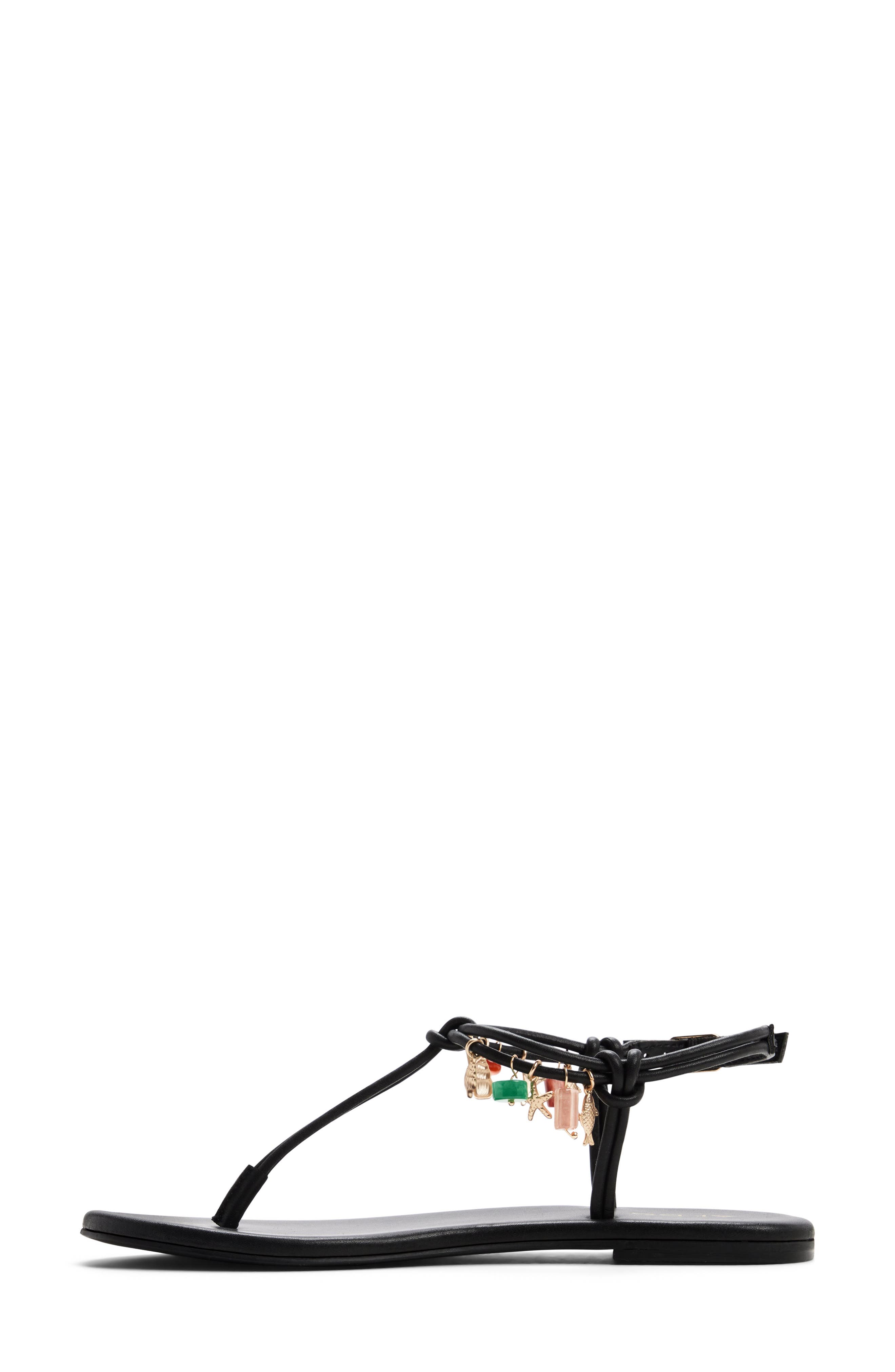 ALDO Seajewels Ankle Strap Sandal, Alternate, color, Black