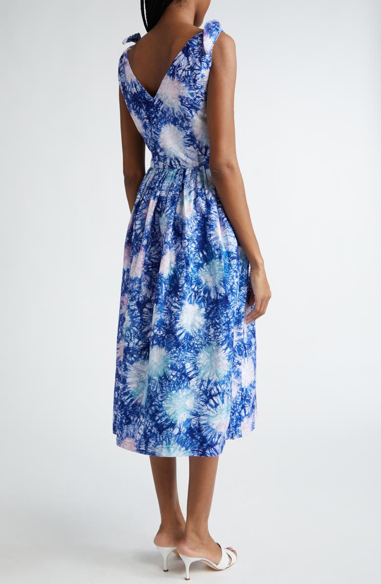 BUSAYO Funbi Tie Dye Cotton Midi Wrap Dress, Alternate, color, 