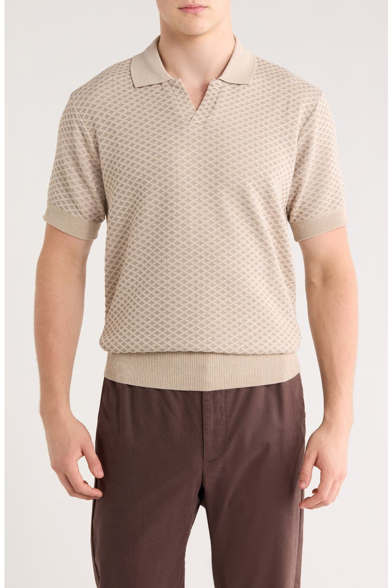Willians Notch Collar Shirt, Main, color, JUTE MIX