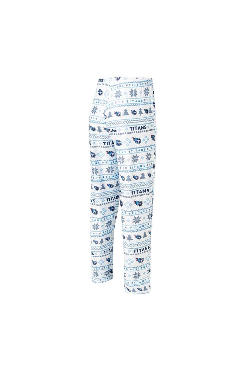 Men's Concepts Sport White/Navy Tennessee Titans Tinsel Raglan Long Sleeve T-Shirt & Pants Sleep Set, Alternate, color, White