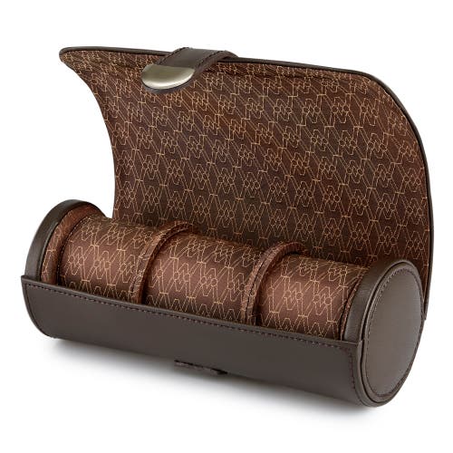 Wolf Earth Triple Watch Roll In Coffee