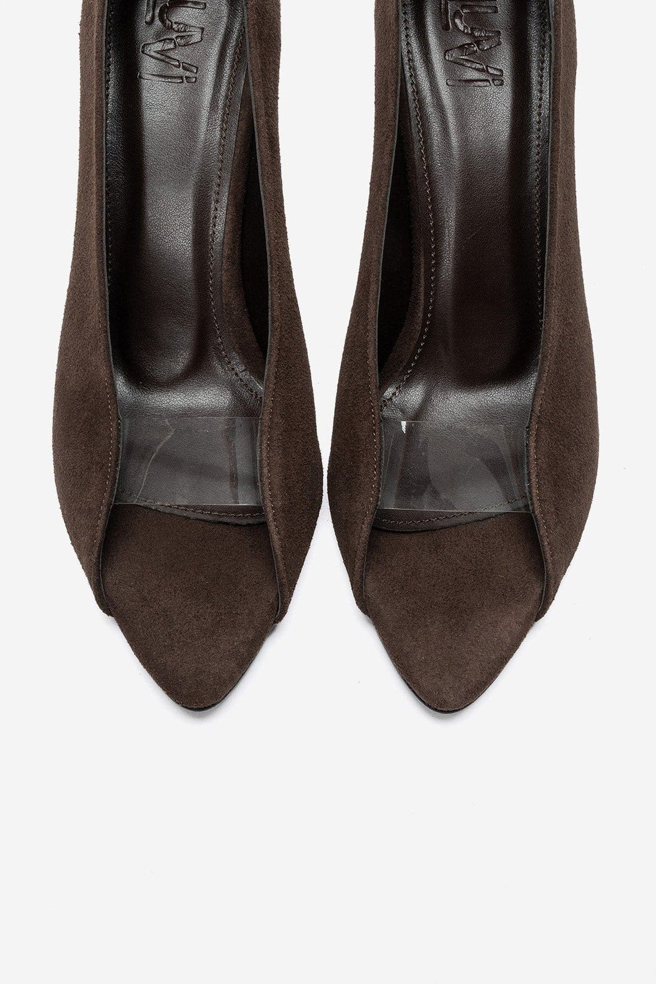 Varelia Stiletto Sandal, Alternate, color, Brown Suede