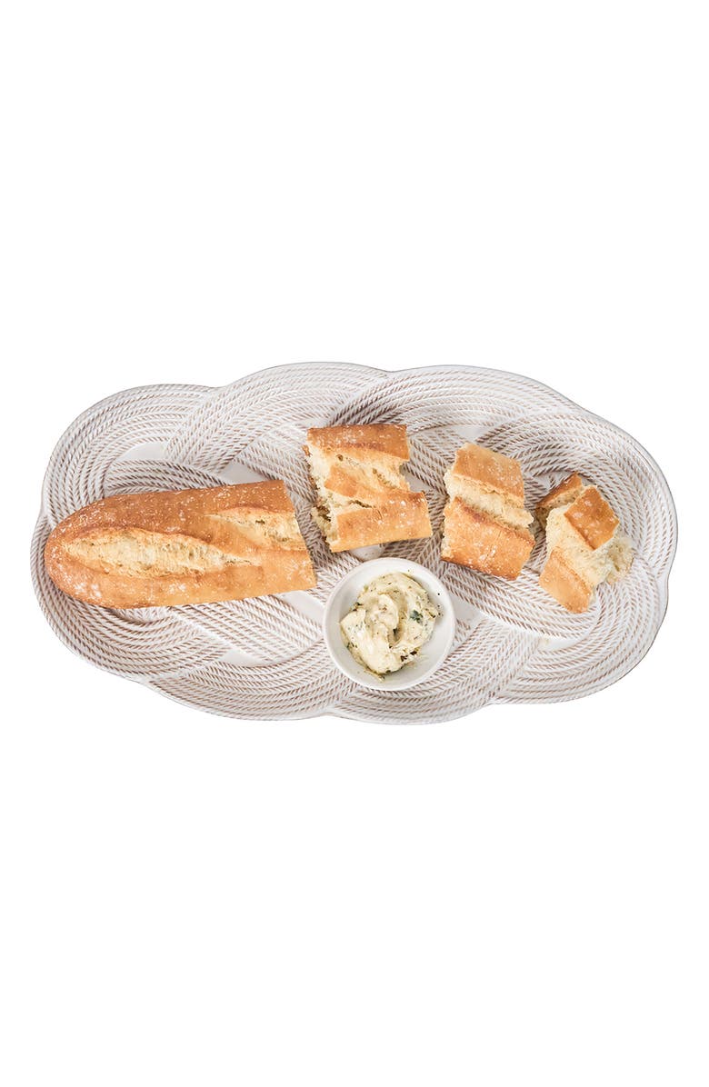 Juliska Le Panier Mystic Knot Hostess Tray, Alternate, color, Whitewash