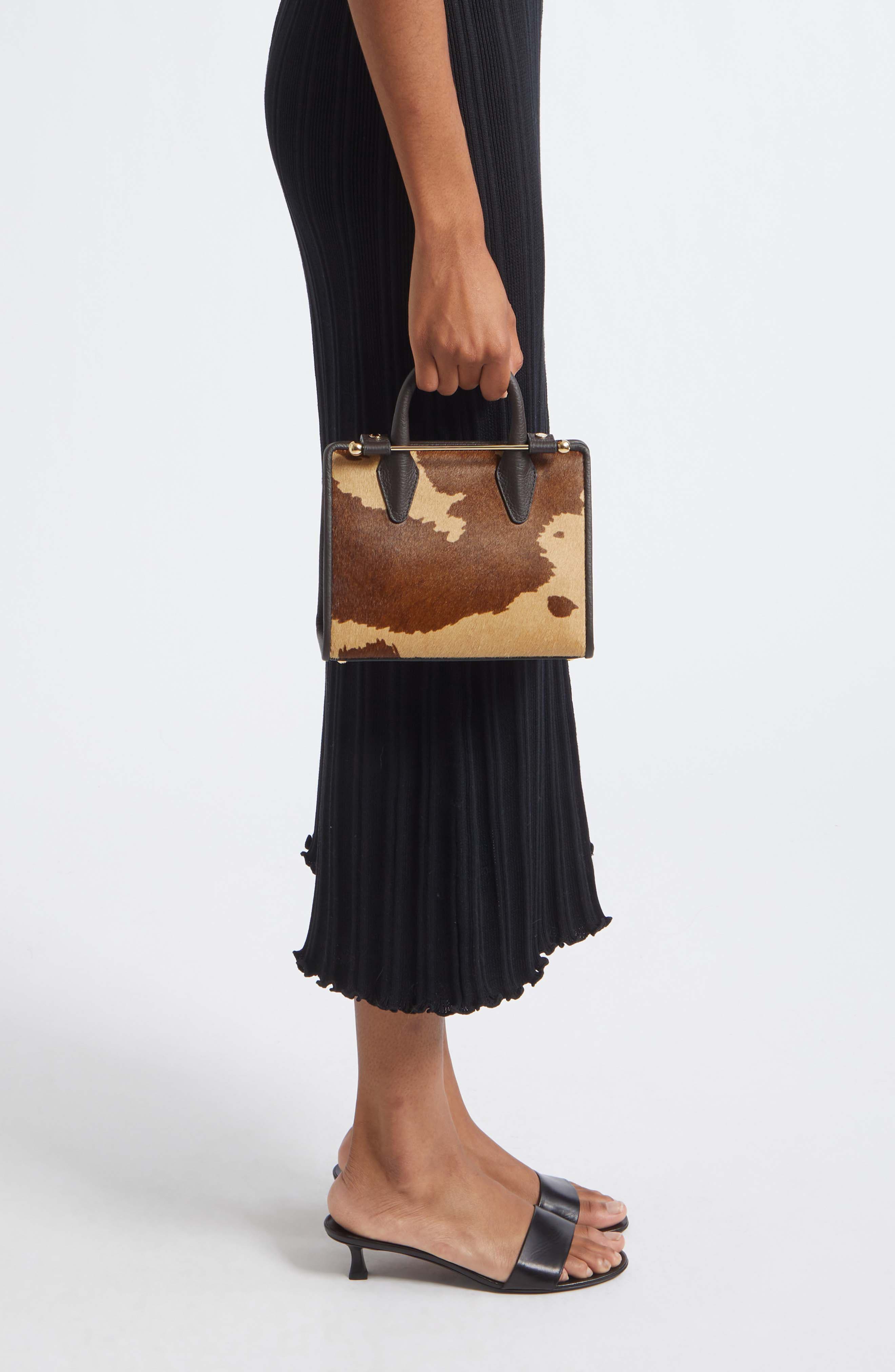 Mini Genuine Calf Hair Tote, Alternate, color, PRINTED SPOT