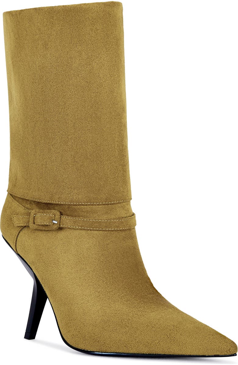 AZALEA WANG Winding Pointed Toe Bootie, Main, color, Olive