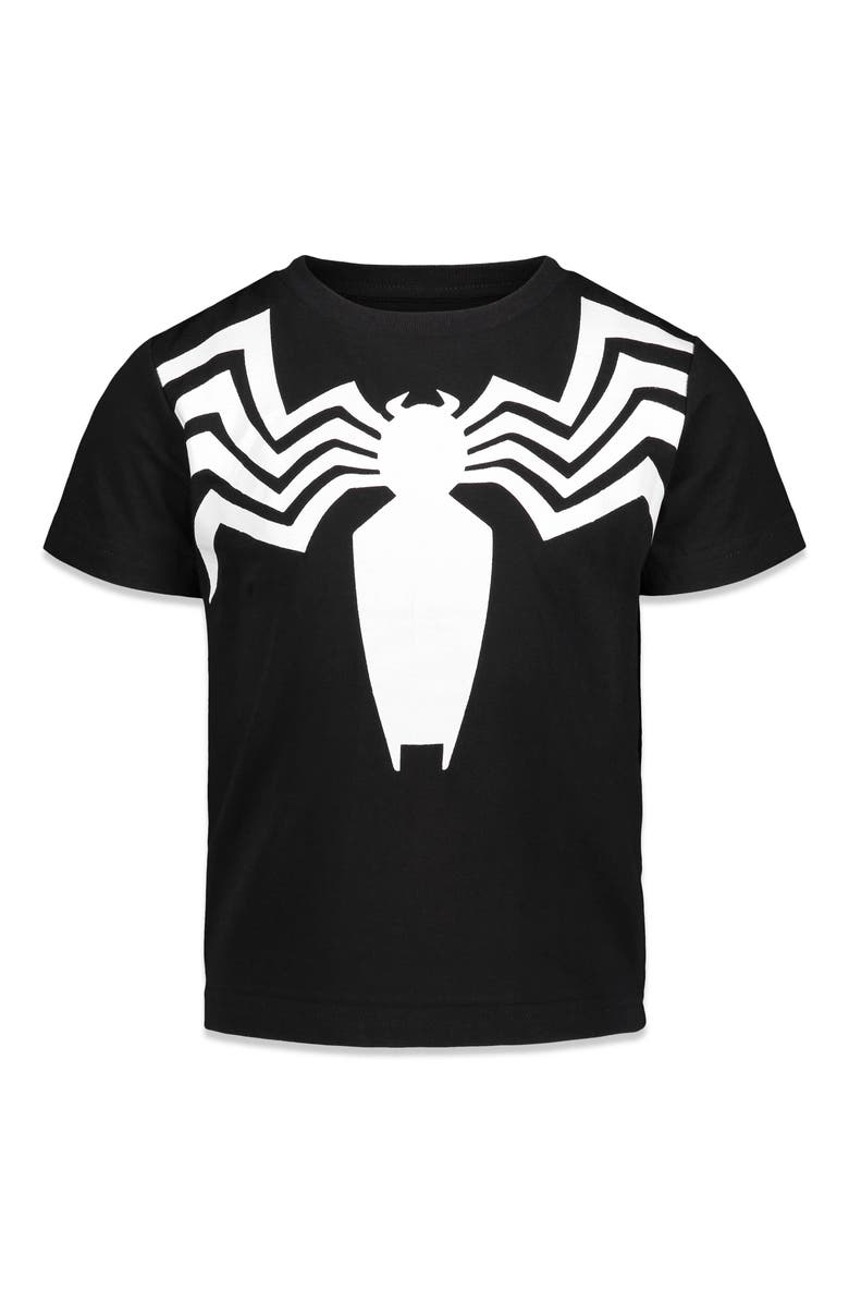 Marvel Spidey and His Amazing Friends 3-Pack Short Sleeve T-Shirts, Alternate, color, Venom Spidey Black Red