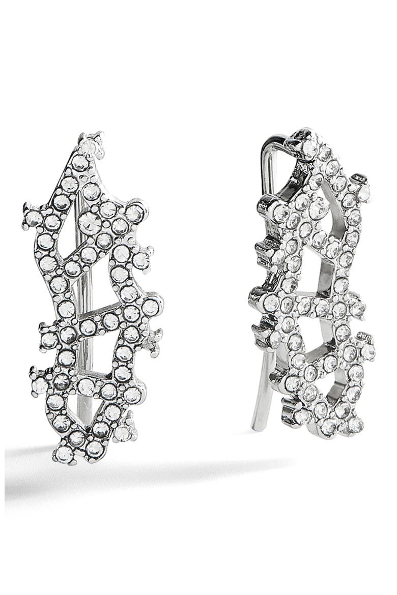 Caught in the Web Set of 3 Earrings, Alternate, color, SILVER