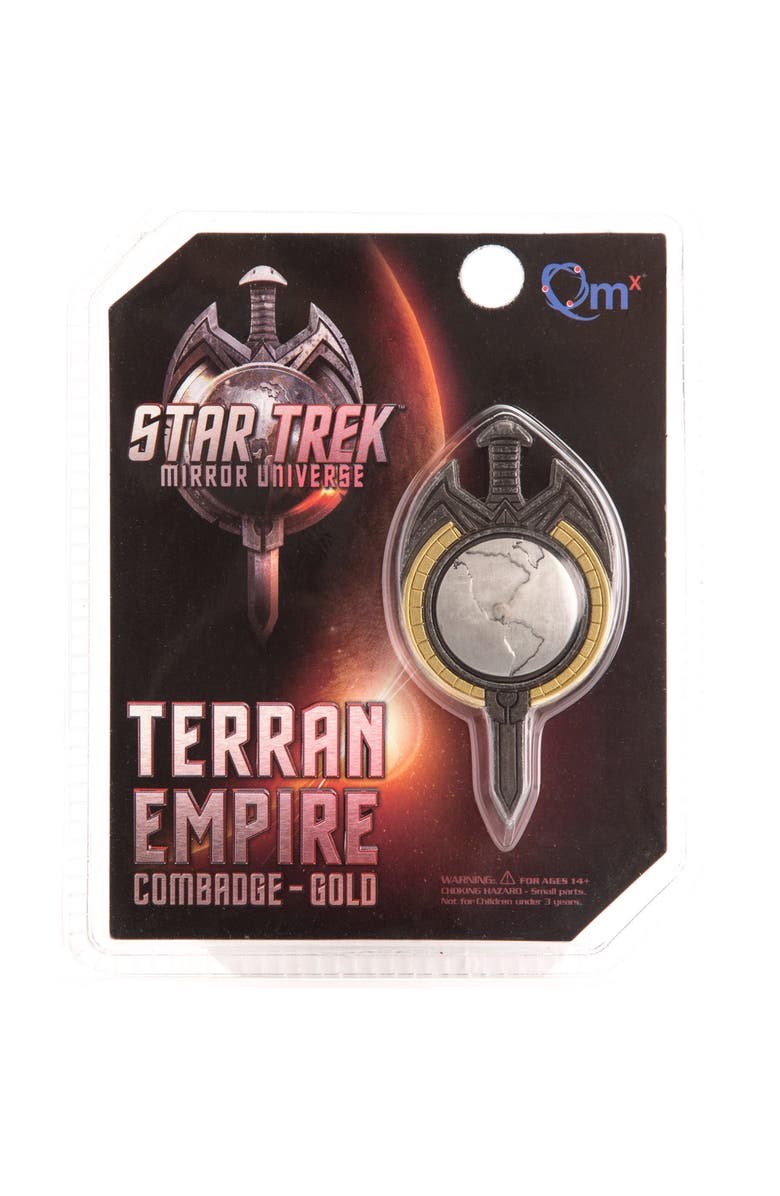 Quantum Mechanix Star Trek, TNG Mirror Universe Magnetic Insignia Badge, Alternate, color, Multicolored