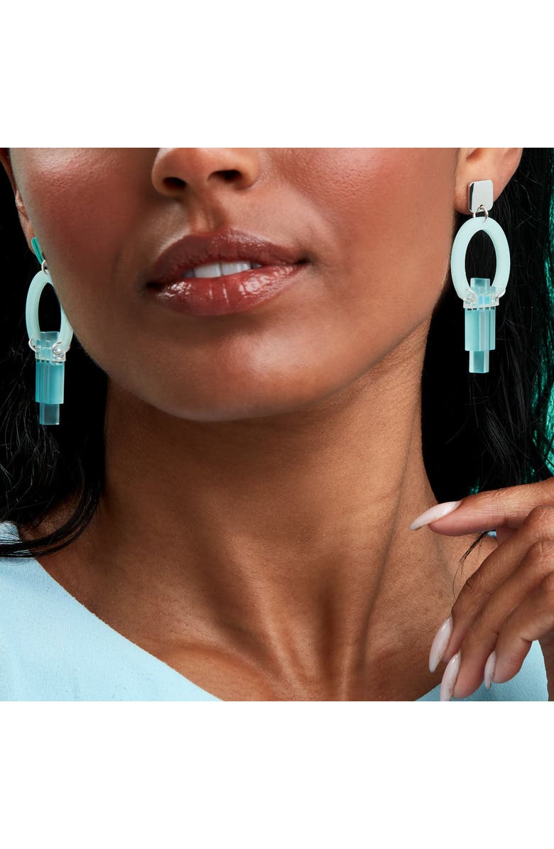 Toolally Art Deco Chandeliers - Island Blue & Arctic Blue, Alternate, color, Island Blue & Arctic Blue