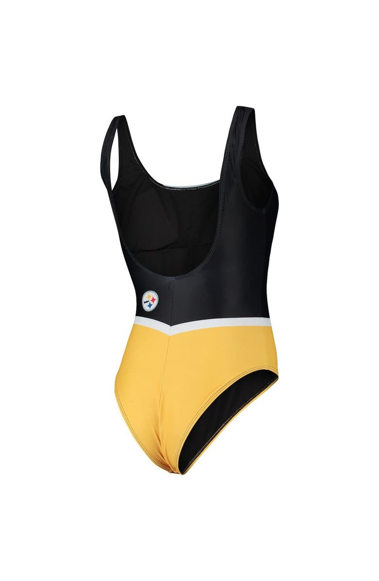 FOCO Women's FOCO Black Pittsburgh Steelers Team One-Piece Swimsuit, Alternate, color, 