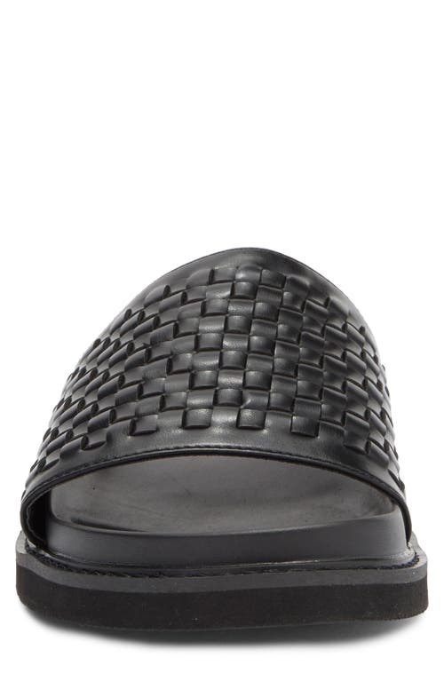 Steve Madden Onyx Woven Slide Sandal In Black