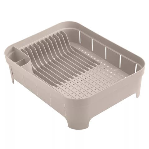 Compact Freestanding Plastic Kitchen Dish Drying Rack