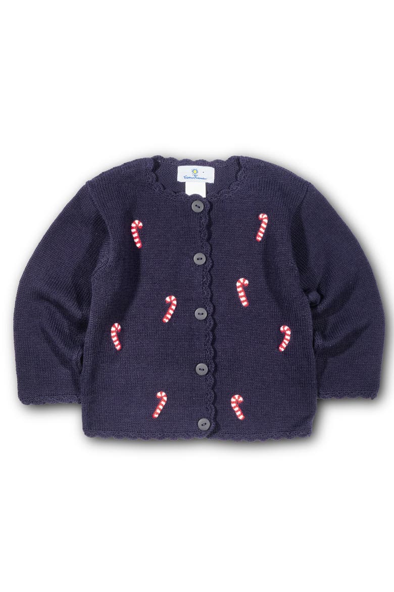 Sweater With Candy Canes, Main, color, Navy, Red, White