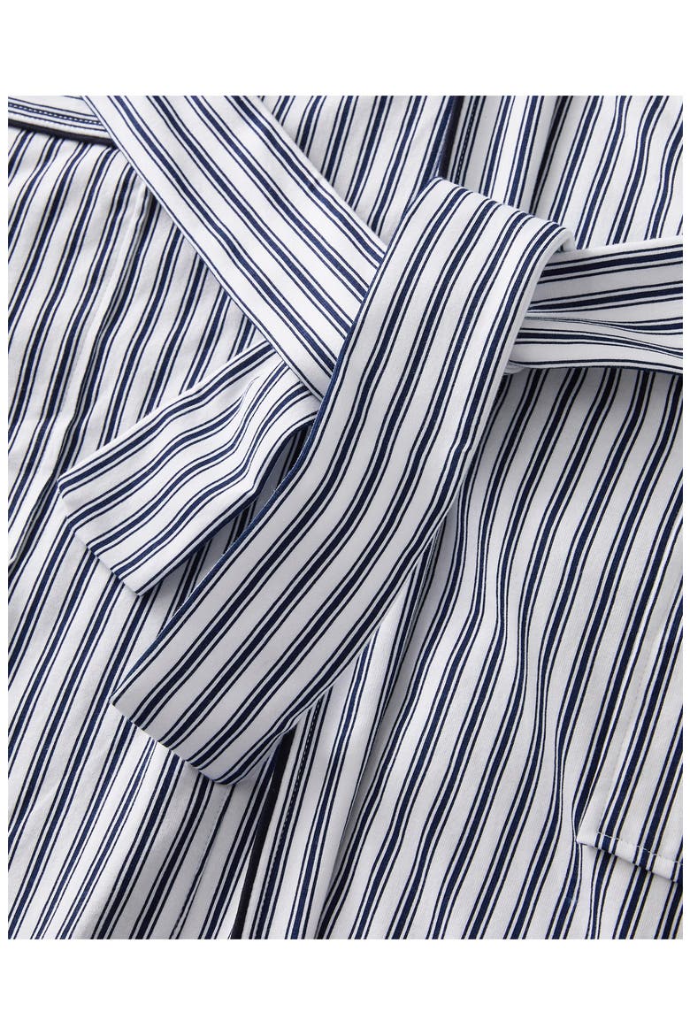 French Ticking Pima Robe, Alternate, color, NAVY