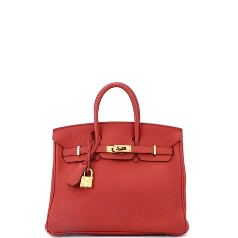 Birkin Handbag Red Togo with Gold Hardware 25