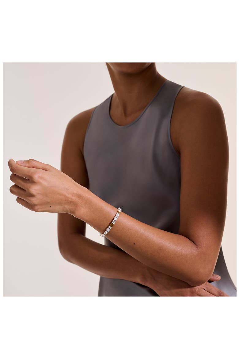 Colorblock Sterling Silver Bracelet, Alternate, color, BROWN