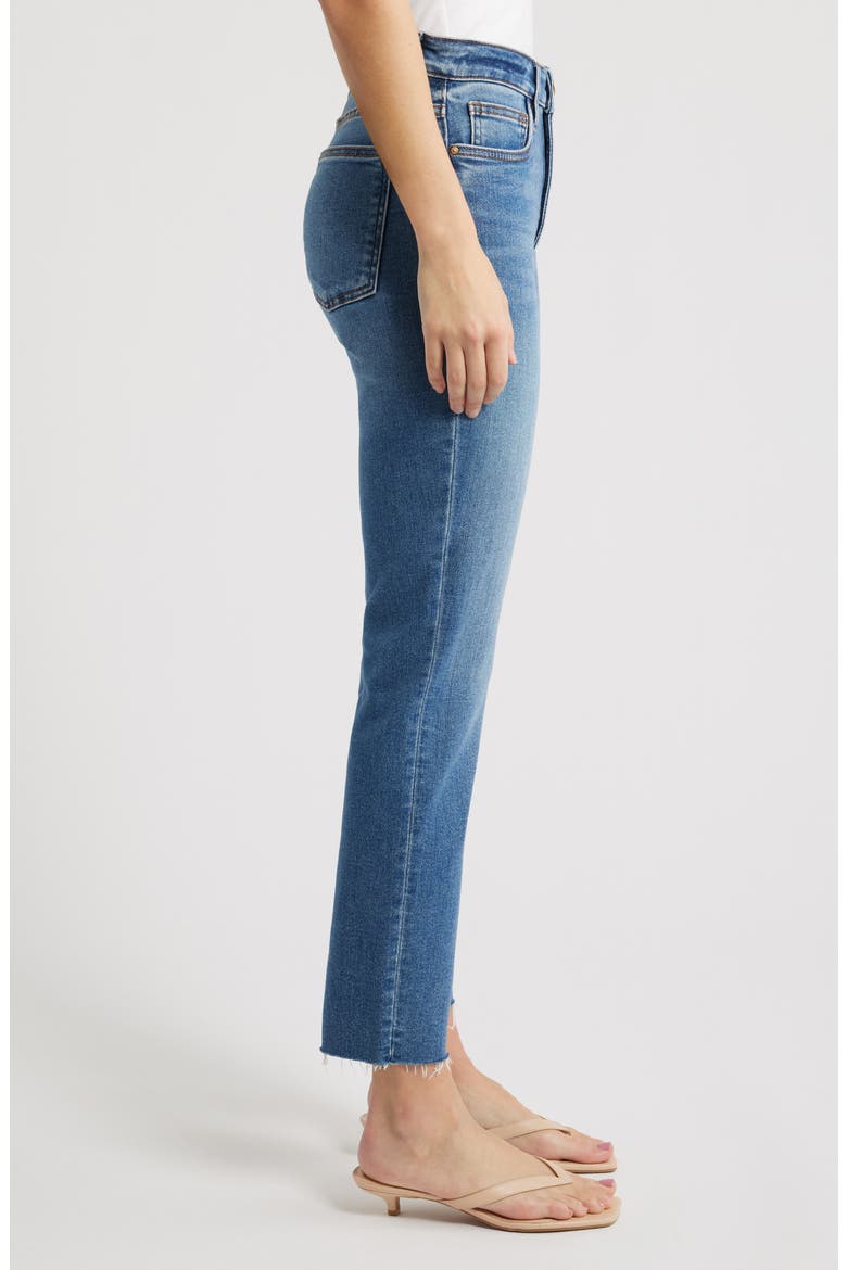 Rachael Fab Ab Raw Hem High Waist Crop Mom Jeans, Alternate, color, ADHERENT