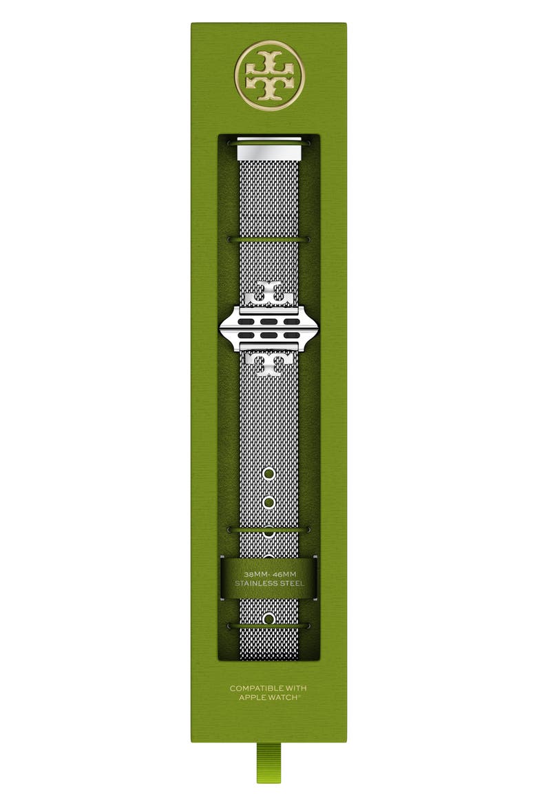 The Kira 18mm Apple Watch® Mesh Watchband, Alternate, color, SILVER