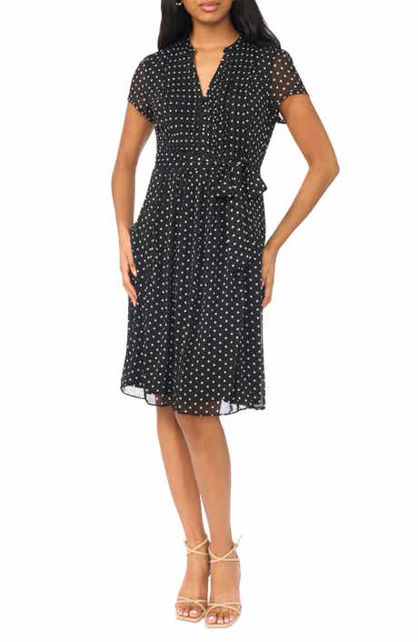 Pintucked Cap Sleeve Shirtdress