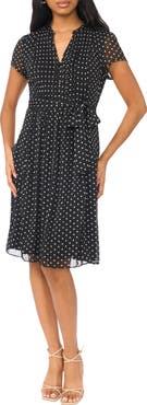 MSK Pintucked Cap Sleeve Shirtdress