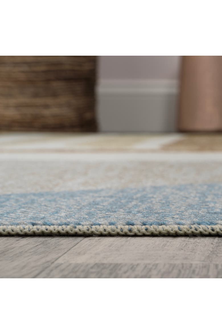 Algae Abstract Glam Botanical Machine-Washable Area Rug, Alternate, color, Cream/Multi