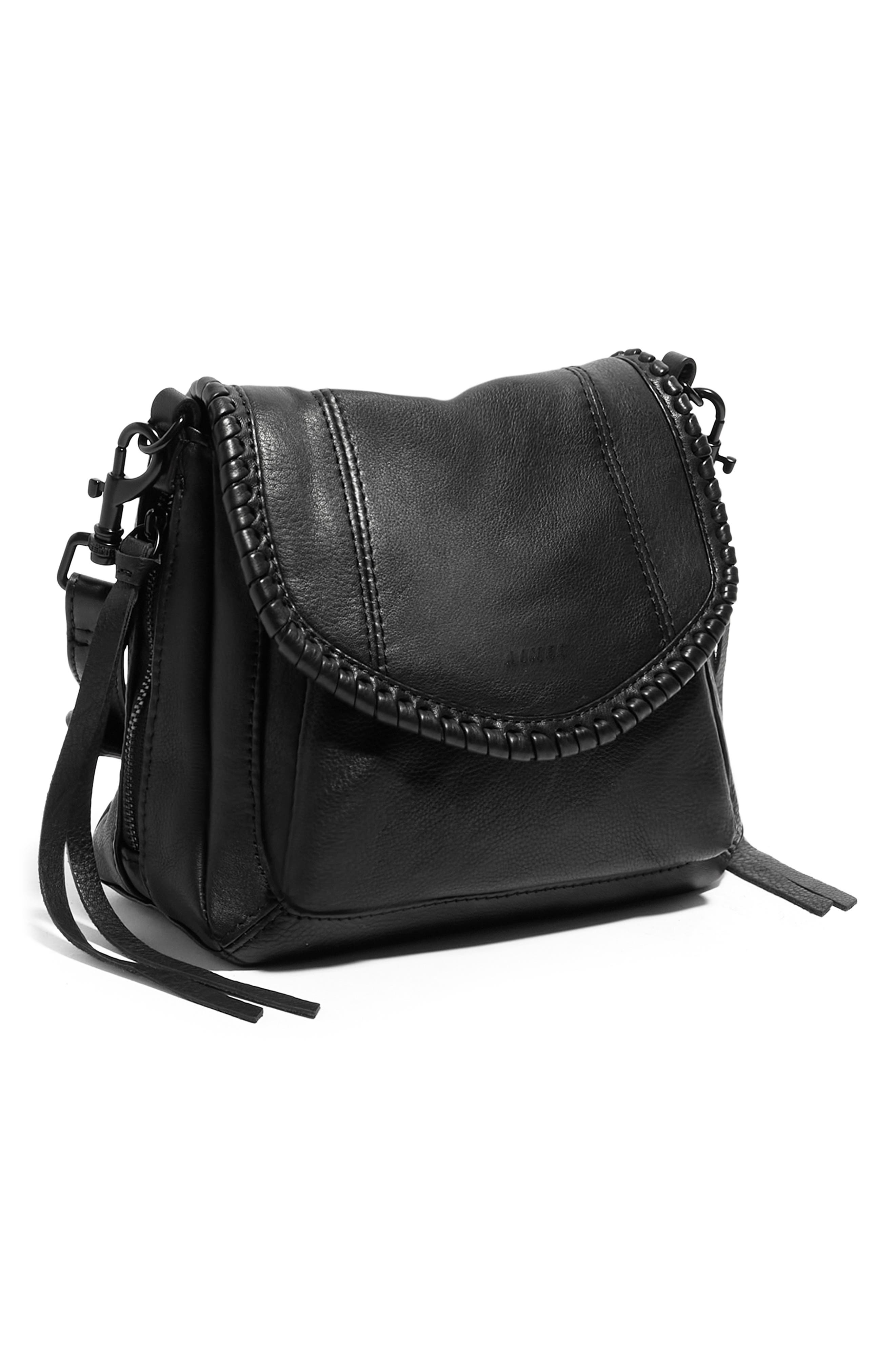 AIMEE All for Love Leather Mini Crossbody Bag, Alternate, color, Black