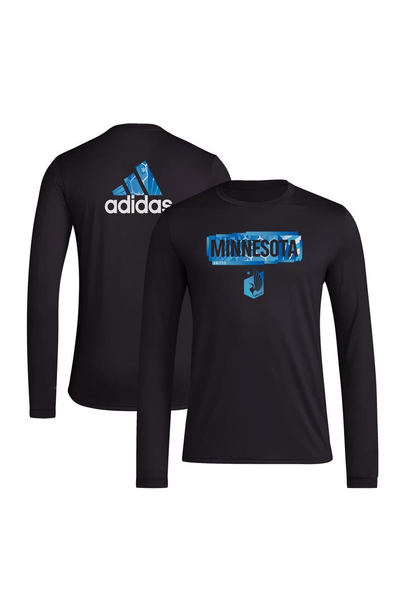 adidas Men's adidas Black Minnesota United FC Local Pop AEROREADY Long Sleeve T-Shirt, Main, color, 